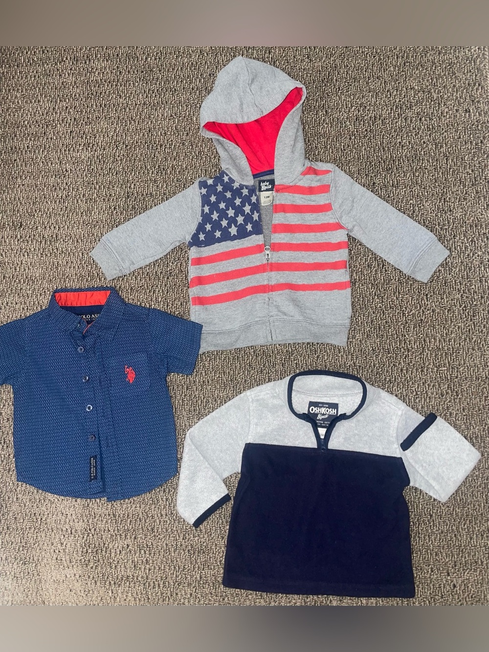 Oshkosh Bgosh and U.S Polo Assn Clothing for 1-year-old babies